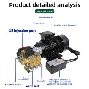 Chaoshuo eksen Ultra yüksek basınçlı elektrikli araba yıkama pompası kafası 2.2/3/4Kw 200 basınçlı makine piston pompası soğuk su için - Product Image 3