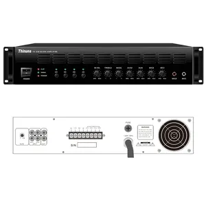 Thinuna TA-80E Professionele Eindversterker Public Address Mixer Versterker 4-kanaals Audiomixer Met Draadloze Microfoon