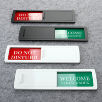 Panneau de porte d'hôtel en gros Panneau de porte à double statut imprimé UV Panneau de porte auto-adhésif Indicateur de porte coulissante en acrylique «Ne pas déranger» Hôtel