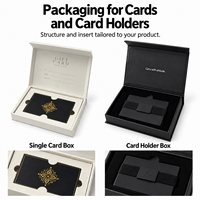 Boîte à cartes de crédit de luxe haut de gamme, boîte à cartes de visite, porte-cartes cadeaux, design premium, matériaux recyclés, éponge imperméable