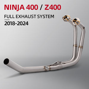 Sistema de Escape de Motocicleta para <span class=keywords><strong>Kawasaki</strong></span> Z400 Ninja <span class=keywords><strong>400</strong></span> Ninja400 2017-2025, Tubería de Conexió<span class=keywords><strong>n</strong></span> Frontal de Acero Inoxidable de 51 mm, Línea de Competició<span class=keywords><strong>n</strong></span> Modificada - Product Image 2