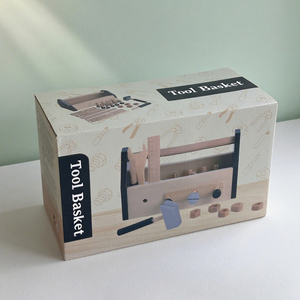 Hộp công cụ của thợ thủ công bằng gỗ bộ hộp công cụ giả vờ hộp công cụ đồ chơi học tập sớm - Product Image 3