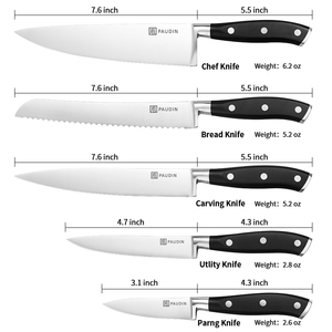 5 cái chuyên nghiệp 5cr15mov thép dao nhà bếp thiết lập dao kéo với <span class=keywords><strong>ABS</strong></span> nhựa xử lý đầu bếp Knife <span class=keywords><strong>Set</strong></span> - Product Image 2