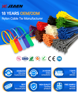 روابط كابلات بلاستيكية قابلة لإعادة الاستخدام عالية الجودة، متوفرة باللونين الأسود والأبيض، بأحجام 4/6/8/10 بوصة، مصنوعة من النايلون 66 - Product Image 2