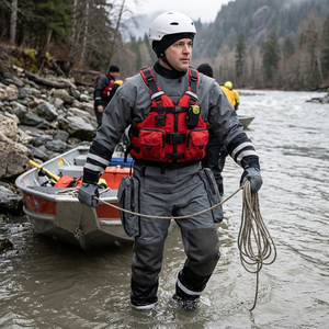 Traje <span class=keywords><strong>de</strong></span> Rescate Impermeable y Ligero, Ajuste Ergonómico, Protección <span class=keywords><strong>de</strong></span> Rodilla <span class=keywords><strong>de</strong></span> Kevlar, Selladores SI-TECH, Cierre <span class=keywords><strong>de</strong></span> Cremallera en <span class=keywords><strong>el</strong></span> Pecho - Product Image 6