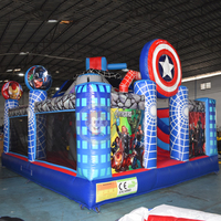 Château gonflable commercial à thème héros pour enfants, pour jouer en extérieur et en intérieur
