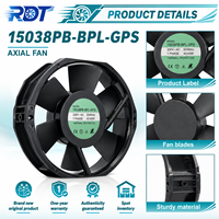 Ventilateur axial AC Tubeaxial Design à roulement à billes 15038PB-BPL-GPS, débit d'air stable, pour ventilation d'armoires industrielles, unité de remplacement AC