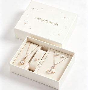 FX Elegant Jewelry <b>Storage</b> <b>Box</b> Custom Logo Magnetic Rigid Paperboard Drawer Packaging Case Velvet Lined Organizer Ring Earring - Product Image 4