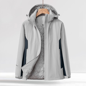 Chaqueta Acolchada Cortavientos para Hombre con Capucha, Relleno de Poliéster, para Otoño e Invierno, Ropa de Exterior - Product Image 2