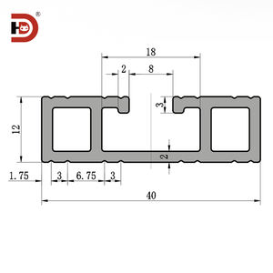 1240 industri ekstrusi <span class=keywords><strong>aluminium</strong></span> profil panduan rel 12*40 rel geser penggaris <span class=keywords><strong>aluminium</strong></span> Aloi profil - Product Image 3
