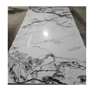 Стильный современный золотой аксессуар 16 мм тисненый УФ-мраморный лист ПВХ стеновые панели роскошный мрамор для спален и парков - Product Image 5