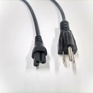 Fiche Us Nema 5-15P vers connecteur C5 cordons d'alimentation 18awg 1m fil certifié ETL