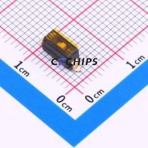 HX 2.54-1P TPPT DIP Switch SMD Switch Flat Toggle, Groove Type Single Pole Single Throw 1 Gull Wing Type - Product Image 1