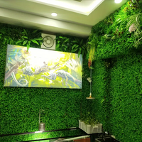 Mur Végétal Artificiel Décoratif Intérieur Extérieur, Panneau de Gazon Synthétique Vert pour Arrière-Plan de Bar, Restaurant et Salon