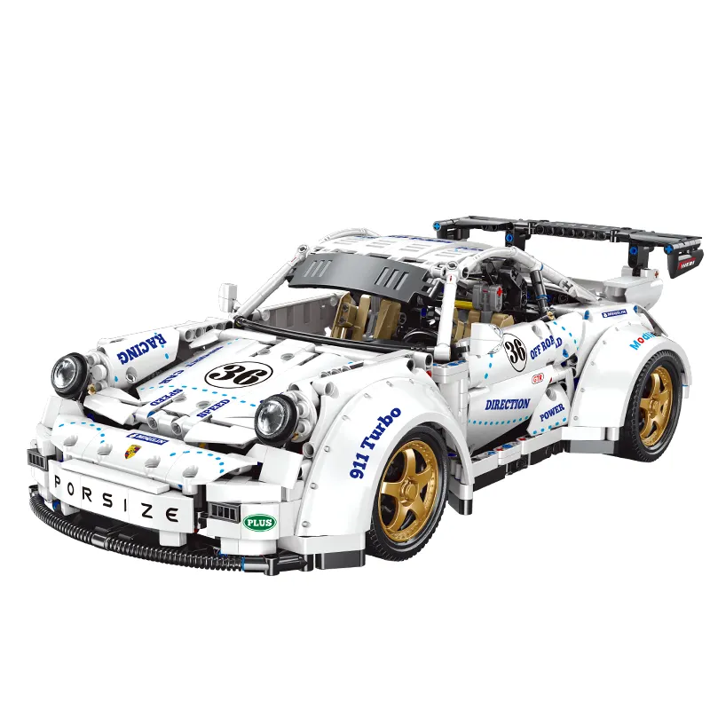 Legoi ชุดโมเดลรถสปอร์ตพร้อมรีโมทคอนโทรล,ชุดคิตก่อสร้างรถบังคับวิทยุเทคนิคการแข่งรถของเล่นบล็อกก่อสร้าง Legoly