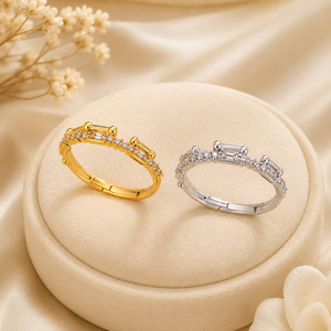 Anello con catena intrecciata, gioiello di design alla moda per l'uso quotidiano da donna - Product Image 2