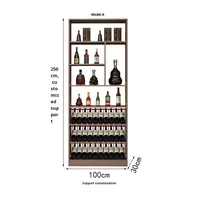 Porte-vin sur pied moderne en fer, mobilier de maison, capacité 120 bouteilles+, présentoir personnalisable