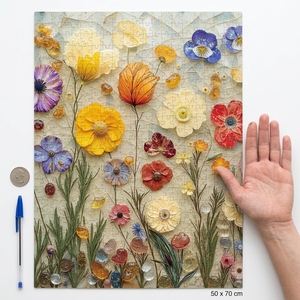 Puzzle en bois mosaïque florale en résine, impression UV, revêtement brillant, découpe de précision, art floral vintage, vente en gros, OEM, puzzle personnalisé - Product Image 5