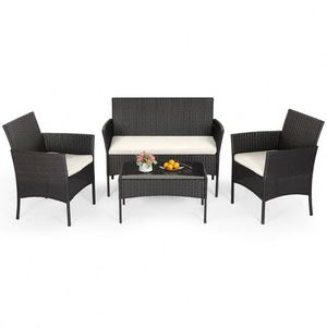 Fauteuil à bascule d'extérieur <span class=keywords><strong>en</strong></span> rotin PE personnalisable à faible MOQ, ensemble de chaises à bascule <span class=keywords><strong>en</strong></span> osier <span class=keywords><strong>pour</strong></span> véranda et jardin - Product Image 2