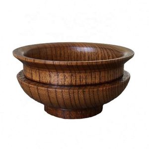 <b>Creative</b> Mongolian Style Milk Tea Bowl Round Butter Tibetan Wooden Bowl - Product Image 2