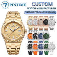 Montre à quartz pour homme avec logo personnalisé OEM ODM, boîtier octogonal en alliage de zinc, cadran quadrillé, bracelet en métal, bracelet en silicone, montre à marque privée