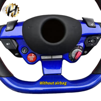 Volant de direction en cuir et fibre de carbone de style course de luxe de haute qualité HZ, personnalisable en couleur, confortable, pour l'intérieur des Ferrari