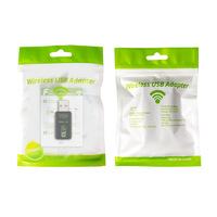 Driver adaptor WiFi USB Dual Band 1300Mbps, kartu jaringan eksternal 2.4GHz/400Mbps 5GHz/867Mbps