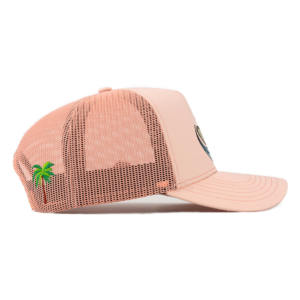 Gorra de Camionero Rosa con Bordado Plano de 5 Paneles en Tela de Algodón Personalizada TCAP China - Product Image 4