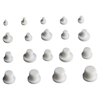 Bouchon en silicone en forme de T résistant aux hautes températures avec trou de vis solide joint anti-poussière blanc pour petit bouchon