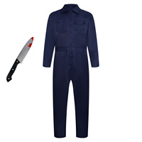 Combinaison de cosplay Michael pour homme adulte, bleu foncé, style film, pour Halloween, source transfrontalière, sans étiquette
