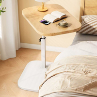 Table basse rotative en bois, design moderne, couleur noyer, petite table d'appoint réglable pour canapé et chevet