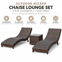Chaise longue double en osier de haute qualité pour l'extérieur, idéale pour la piscine et la plage