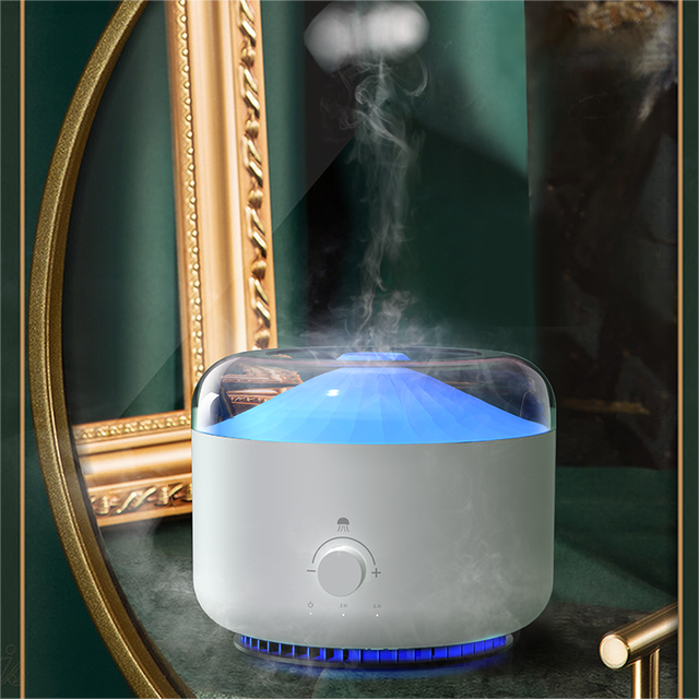 Ultrasonic Humidifier Humidistat RGB LED Lighting Portable USB Powered Household 1200ml Capacity Low Noise Air Humidification