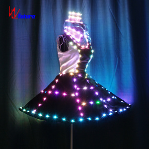 Gonna Corta LED Luminosa Stile Vintage Hepburn, Elegante a <span class=keywords><strong>Vita</strong></span> <span class=keywords><strong>Alta</strong></span>, Linea A, per Feste, Club, Spettacoli Teatrali, <span class=keywords><strong>Costume</strong></span> per Donne - Product Image 2