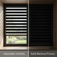 Persianas Zebra Motorizadas para Ventanas Grandes, Persianas Enrollables Eléctricas Personalizadas de Gran Tamaño con Control Remoto para Invernaderos