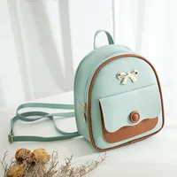 Tas Ransel Mini Gaya Korea Terbaru, Tas Punggung Kecil Multifungsi Wanita, Bahan PU, Penutup Ritsleting, Bentuk Bantal