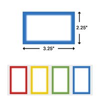 Bunte einfache Namensschild-Etiketten Aufkleber 3x2 selbst klebender Aufkleber für Office Meeting School oder Home