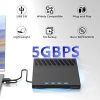 Unidad de Blu-ray Externa Directa de Fábrica, USB 3.0 Tipo-C Ultrafina 7 en 1, Grabadora BDXL de 100 GB, Lector SD TF para PC Portátil, Venta al por Mayor OEM