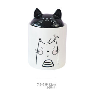 OEM ODM nuovi utensili da cucina creativi 3D contenitore in ceramica a forma di gatto Custom grazioso barattolo di biscotti in ceramica scatola di immagazzinaggio per la decorazione - Product Image 6