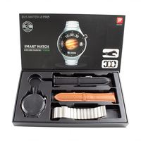 Nouvel ensemble cadeau montre connectée 2026 pour homme, lot 4-en-1, Smartwatch D25-Watch 4 PRO avec appels, suivi sportif et santé, montre 5G