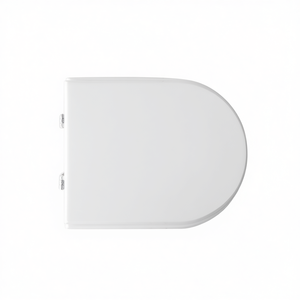 Asiento de Inodoro Alargado de 50.5 cm de Largo y 37.5 cm de Ancho, Plástico Blanco, Estilo Minimalista para Baño - Product Image 3