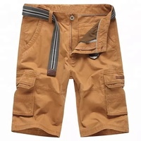 Pantalon cargo court décontracté en sergé de coton, demi-tissé, couleur unie, tendance, vente en gros, personnalisé, pour hommes – Meilleures ventes