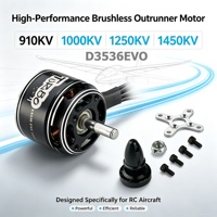 Moteur RC Brushless Outrunner 14 pôles 3536 910KV 1000KV 1250KV 1450KV sans capteur pour avion/hélicoptère RC de 1,3 m