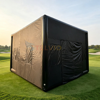Simulateur de golf gonflable portable pour l'extérieur et l'intérieur, tente de golf gonflable pour la pratique du swing avec rideau