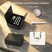 Élégant ensemble d'outils de réparation de divots de golf avec tees en bois, accessoire de golf personnalisé, cadeau pour les amateurs de golf, souvenir d'entreprise pour le golf