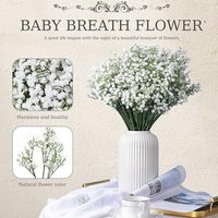 Bouquets de gypsophile blancs de haute qualité YM, fleurs artificielles au toucher réel, décoration de mariage et accessoires essentiels pour événements