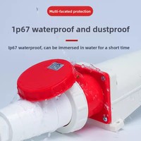 Prise industrielle 3, 4 ou 5 broches 63A / 125A IP67 étanche à la poussière 220V 380V 415V Série HF Hefeng HFE