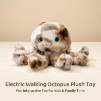 Peluche Électronique Kawaii Créature Marine, Compagnon IA, Pieuvre Électrique avec Roues Universelles, Jouets pour Maternité et Bébé 3+ pour Filles
