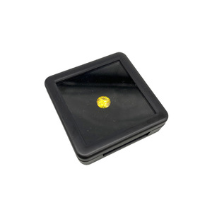 . Đá Quý. Đen trắng vuông Vòng đá quý hộp chất lượng tốt kim loại vòng Kim Cương Trường hợp hiển thị lưu trữ kim loại Kim Cương Đá quý trường hợp - Product Image 5