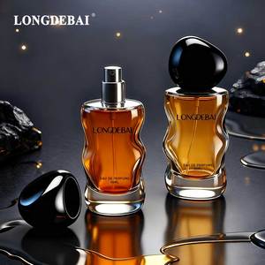 En Stock, Botella de Perfume Personalizada de 30ml 50ml, Botella de Vidrio para Perfume, Botella Vacía Transparente Irregular con Tapa - Product Image 2